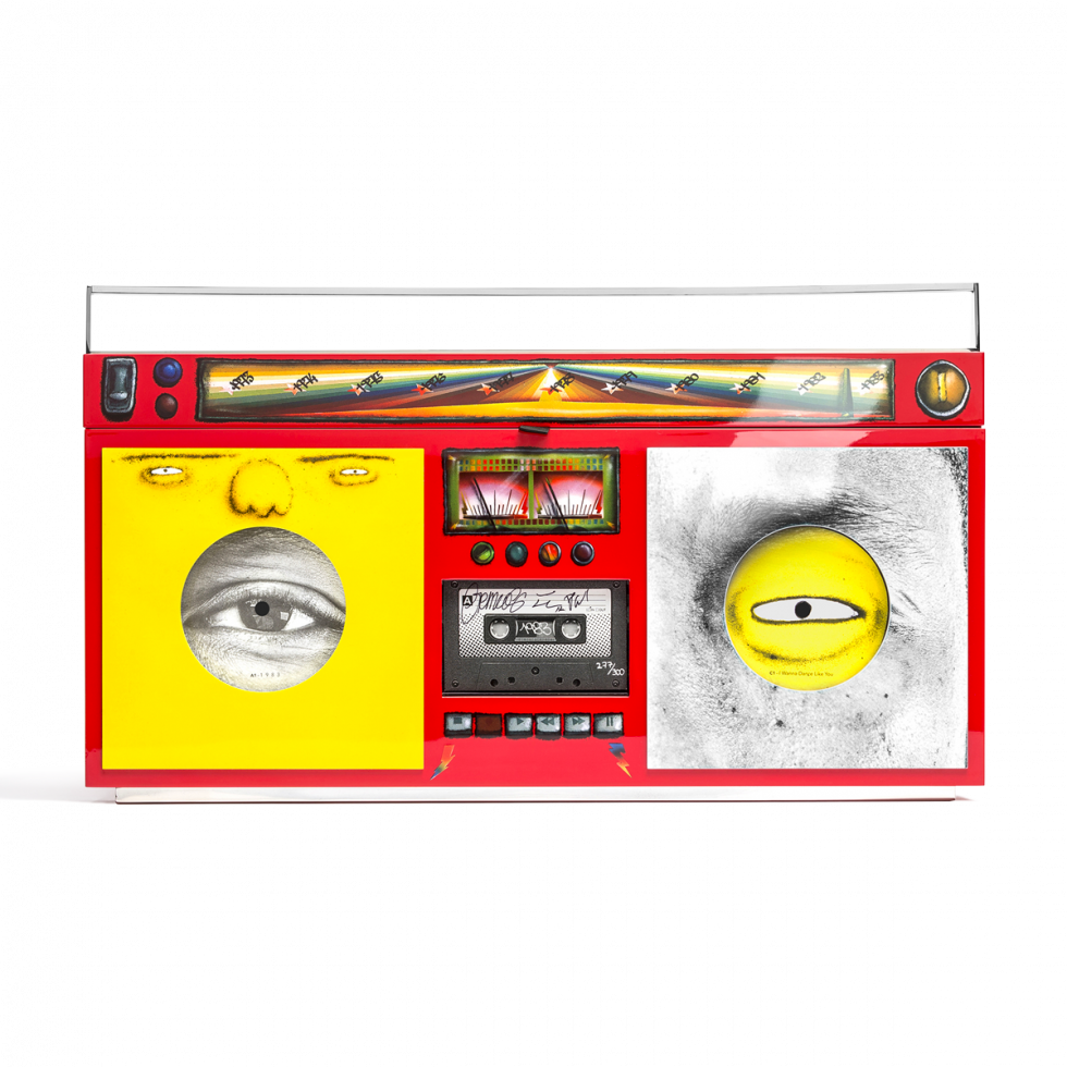 Jr X Os Gemeos X Pharrell “boombox” - Os Gemeos X Pharrell (980x980), Png Download