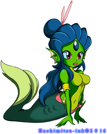 Mermaid Shantae - Shantae (397x479), Png Download