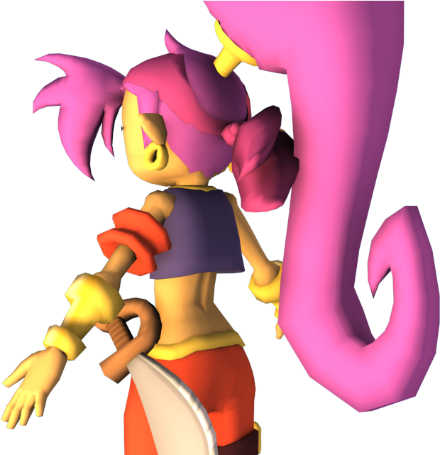 It's Giving Shantae A Nice Rim Light From The Front-right, - Cartoon (1024x640), Png Download
