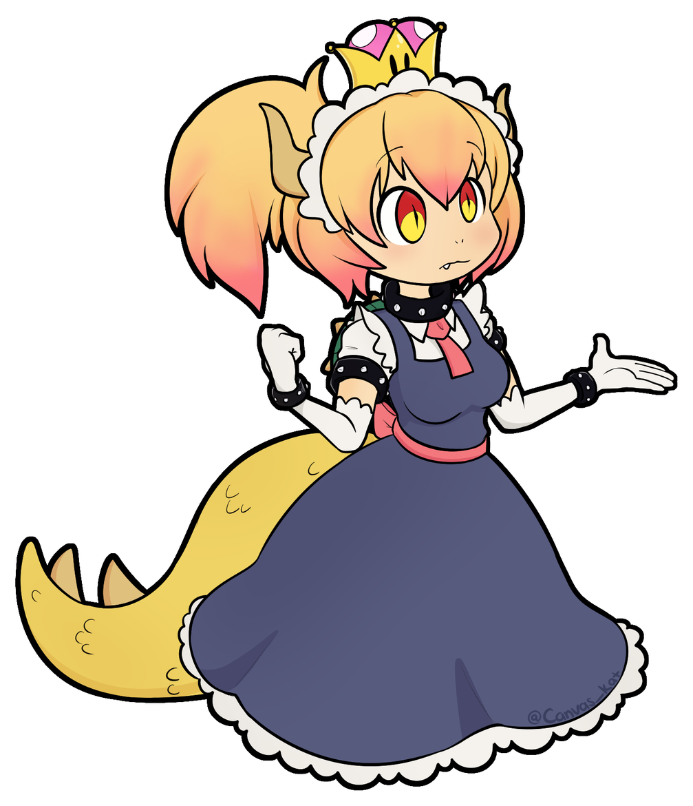 Kobayashi San, Canvases, Maid, Conversation, Crown, - Anime (1200x1200), Png Download