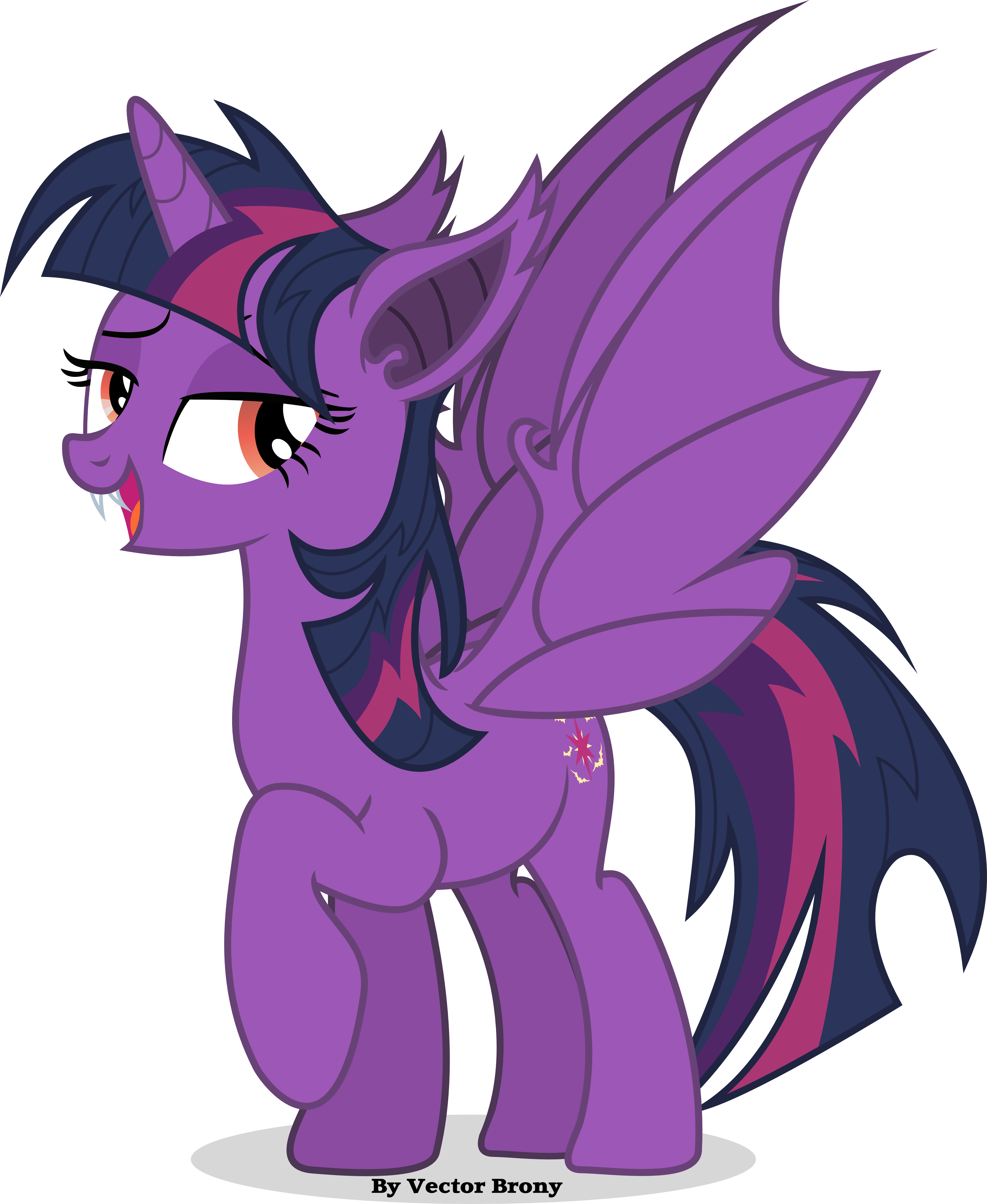 Twilie Bat By Vector Brony - My Little Pony Twilight Sparkle Bat (4150x5064), Png Download