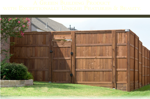 A Green Building Product With Exceptionally Unique - Wood Fence Panels (600x407), Png Download