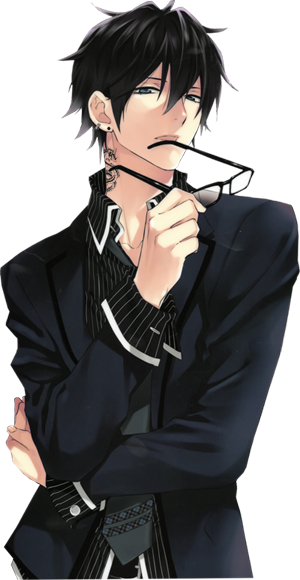 Chica Anime Cayendo De Cara - Anime Guy With Glasses (300x580), Png Download
