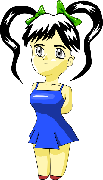 Anime Glasses Png - Nena De Dibuixos Animats (342x593), Png Download