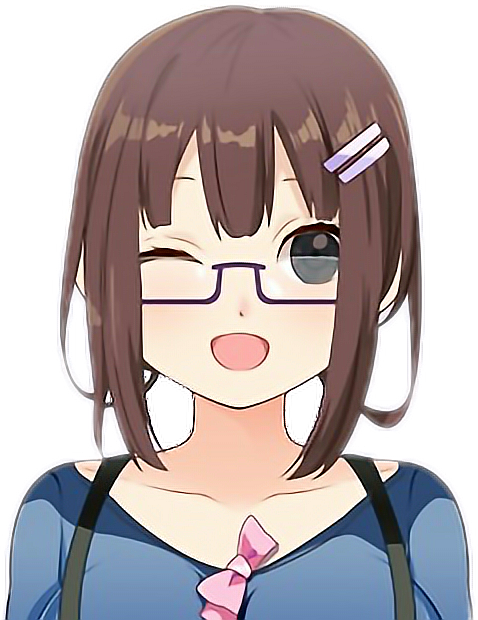 Report Abuse - Chibi Girl With Glasses (478x620), Png Download