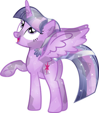 Crystal Alicorn Twilight Sparkle - Twilight Sparkle Crystal Empire (332x377), Png Download