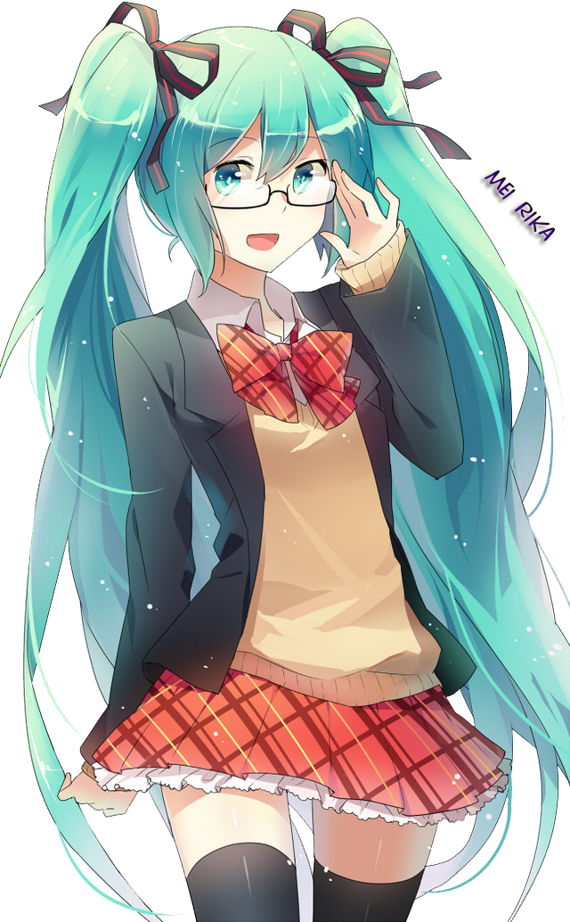 Vocaloids Images Smart School Girl Miku Hd Wallpaper - Hatsune Miku Mal Hecho (640x1034), Png Download
