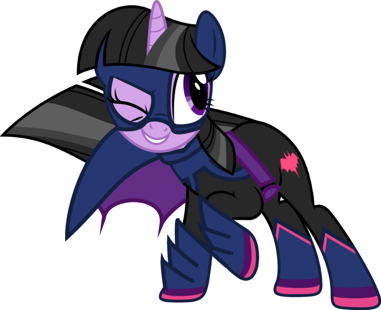 Twilight Would Make The Perfect Batmare The Only Problem - Twilight Sparkle As Batman (1256x1024), Png Download