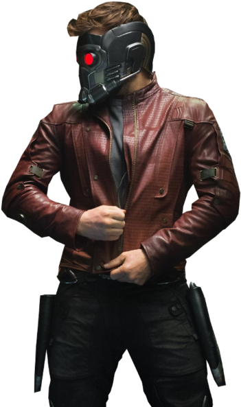 Star-lord - Guardians Of The Galaxy Starlord Chris Pratt Red Slim (402x600), Png Download