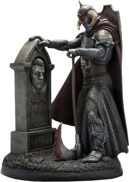 Frazetta Tribute Statue - Figurine (480x643), Png Download