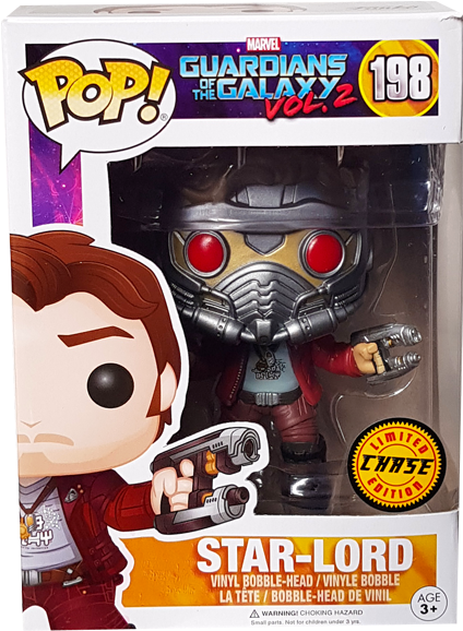 Star-lord Chase Pop Vinyl Figure - Funko Pop Star Lord 198 (600x600), Png Download