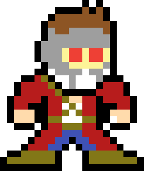 Star Lord - Mega Man Standing Sprite (1200x1200), Png Download