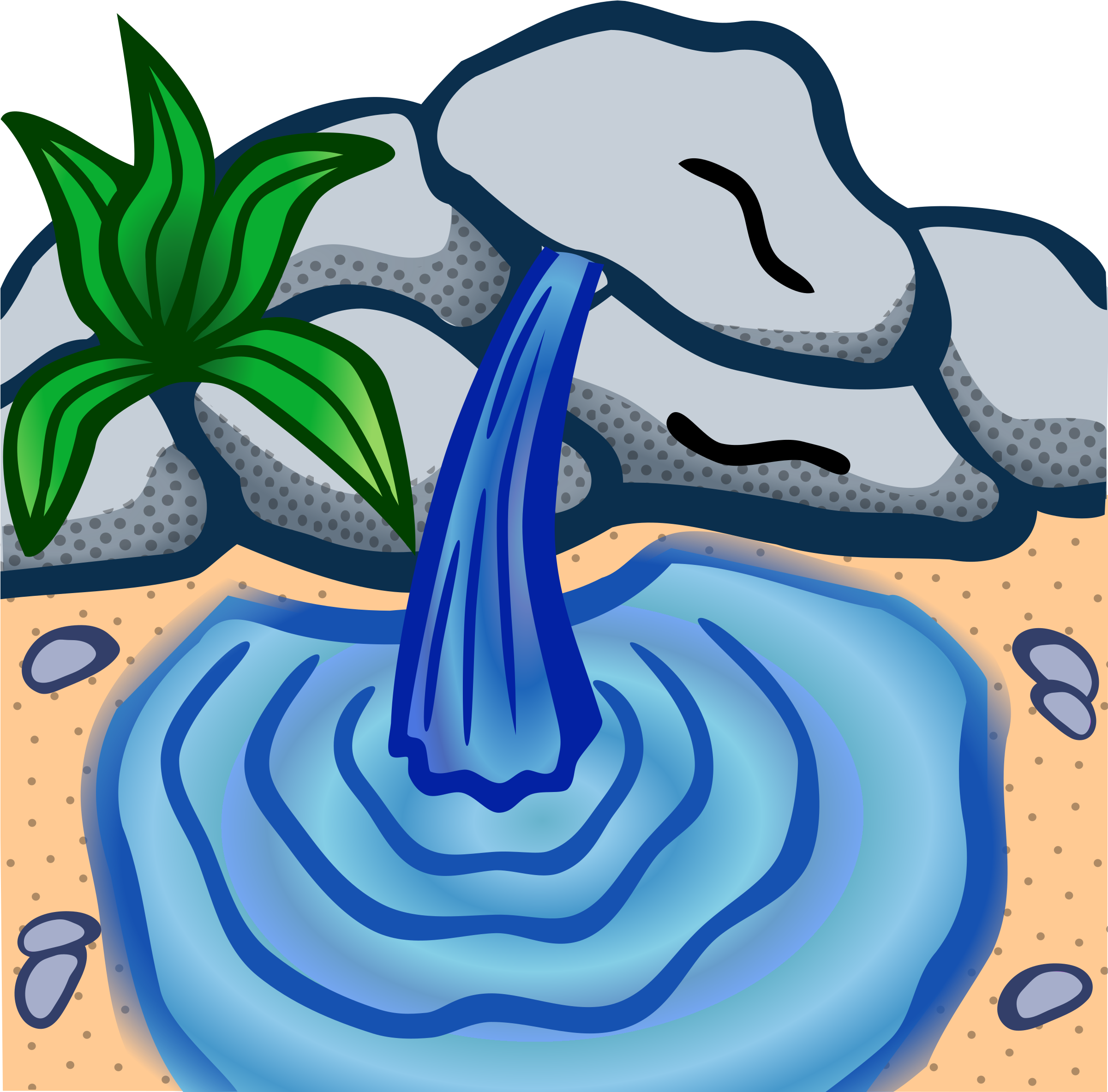 Bottled Water Clipart - Spring Water Clip Art (2400x2400), Png Download