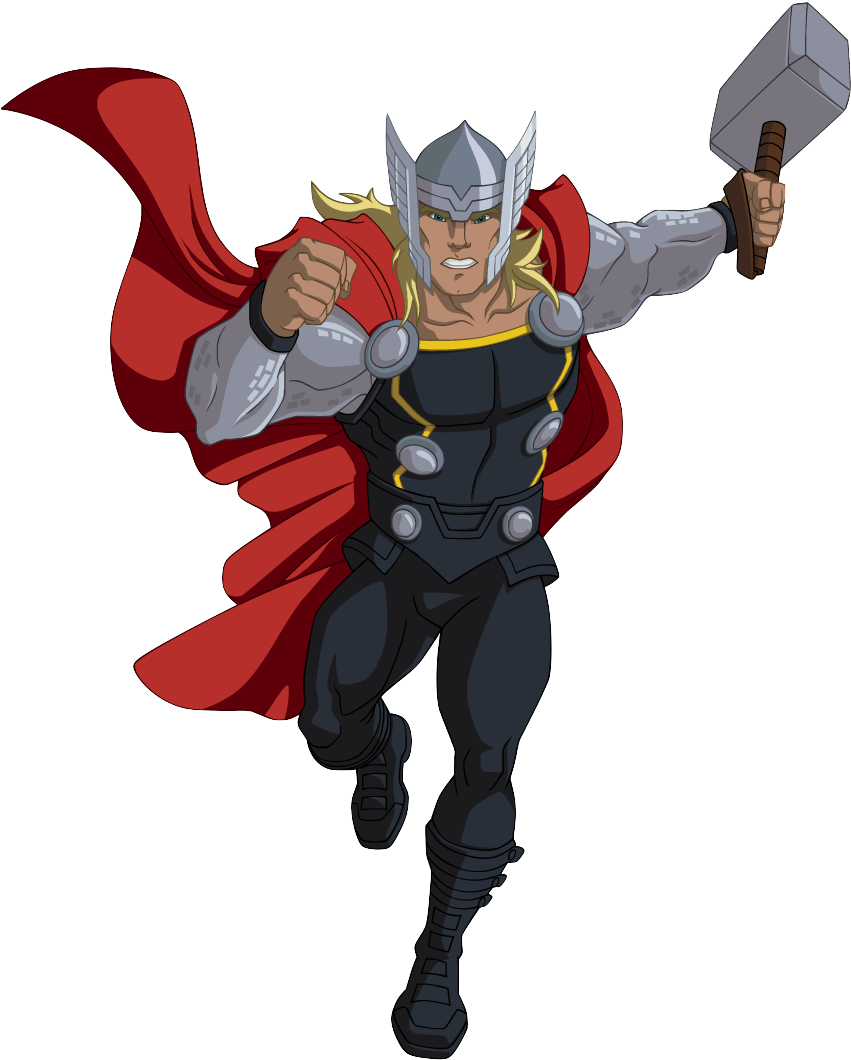 Pin By Crafty Annabelle On Thor Printables - Thor Avengers Assemble (854x1165), Png Download