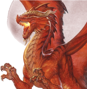 Red Dragon - D&d Adult Red Dragon (364x365), Png Download
