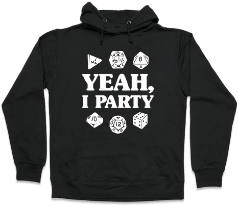 Yeah, I Party Hooded Sweatshirt - Introvert Sweatshirt (484x484), Png Download