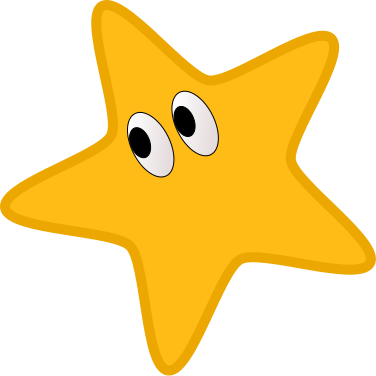 Star With Eyes Clipart (376x376), Png Download