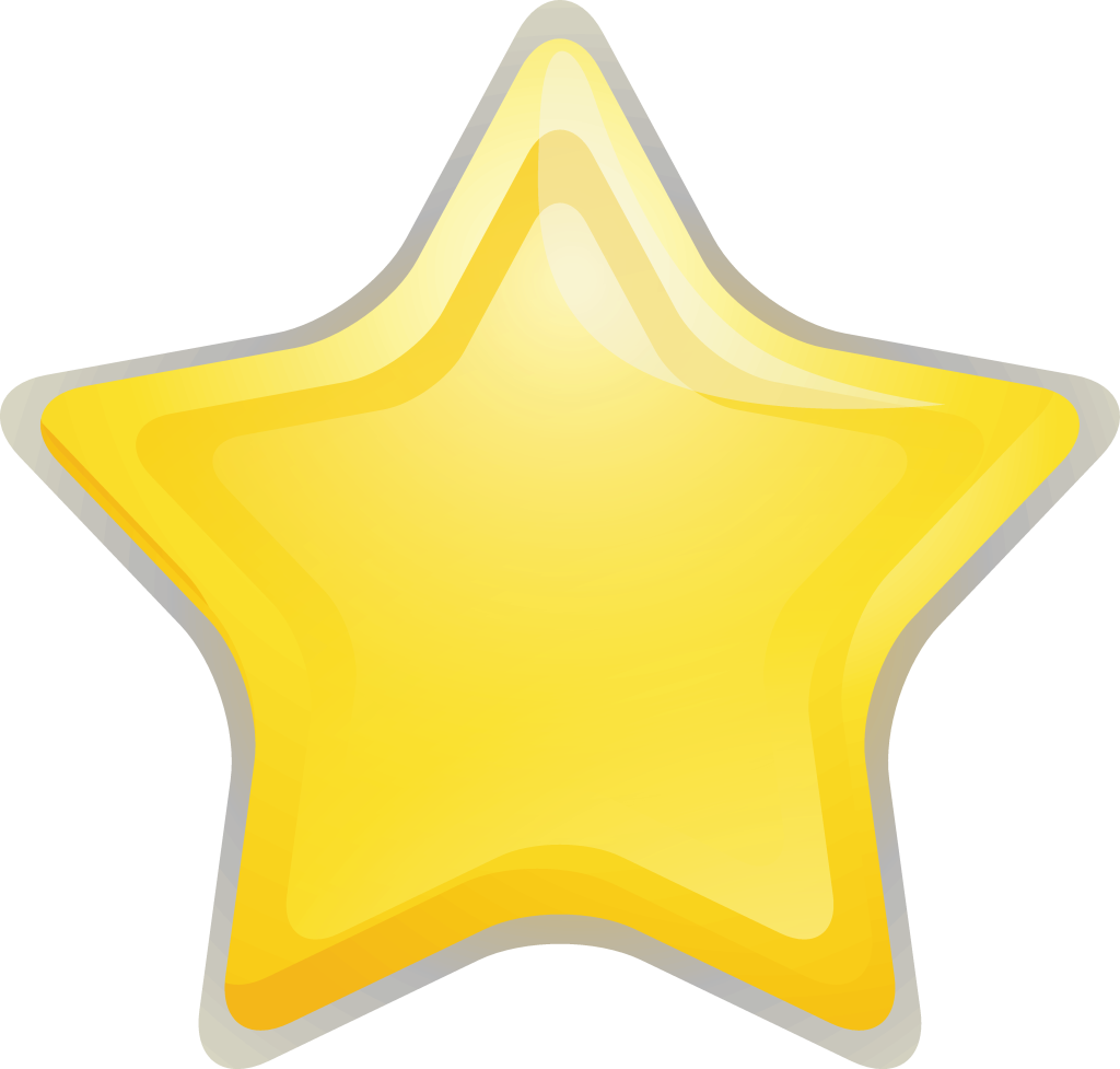 Shiny Cartoon Star (1024x977), Png Download