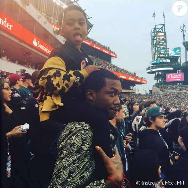 Photo De Meek Mill Et Son Fils, Papi - Fils De Meek Mill (950x599), Png Download