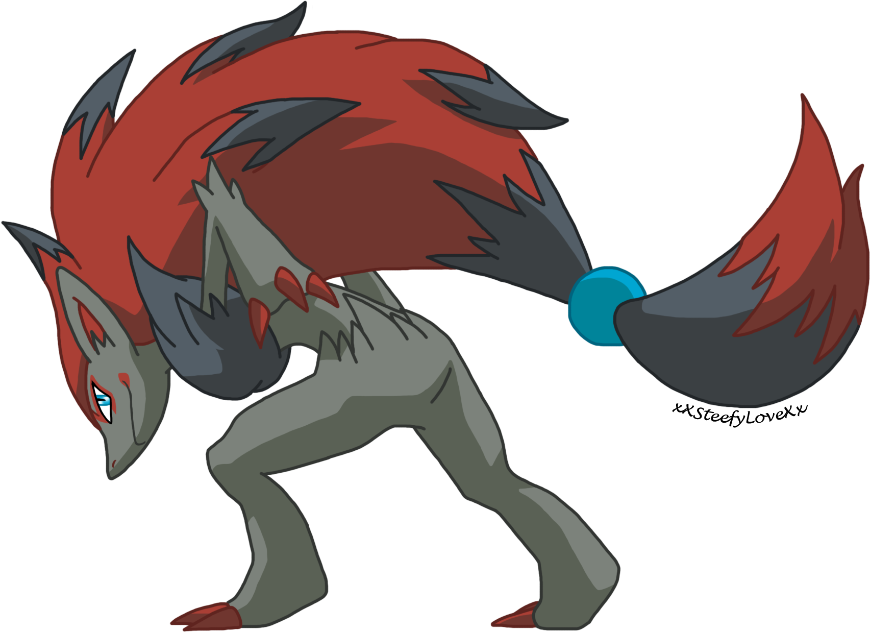 Zoroark- Normal Coloration By Xxsteefylovexx - Pokemon Zoroark (1800x1337), Png Download