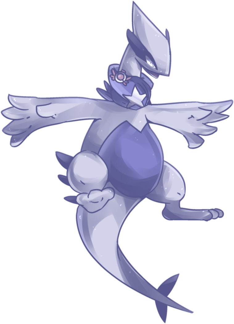 Graphic Black And White Custom Baby Lugia Commission - Anime (759x1052), Png Download