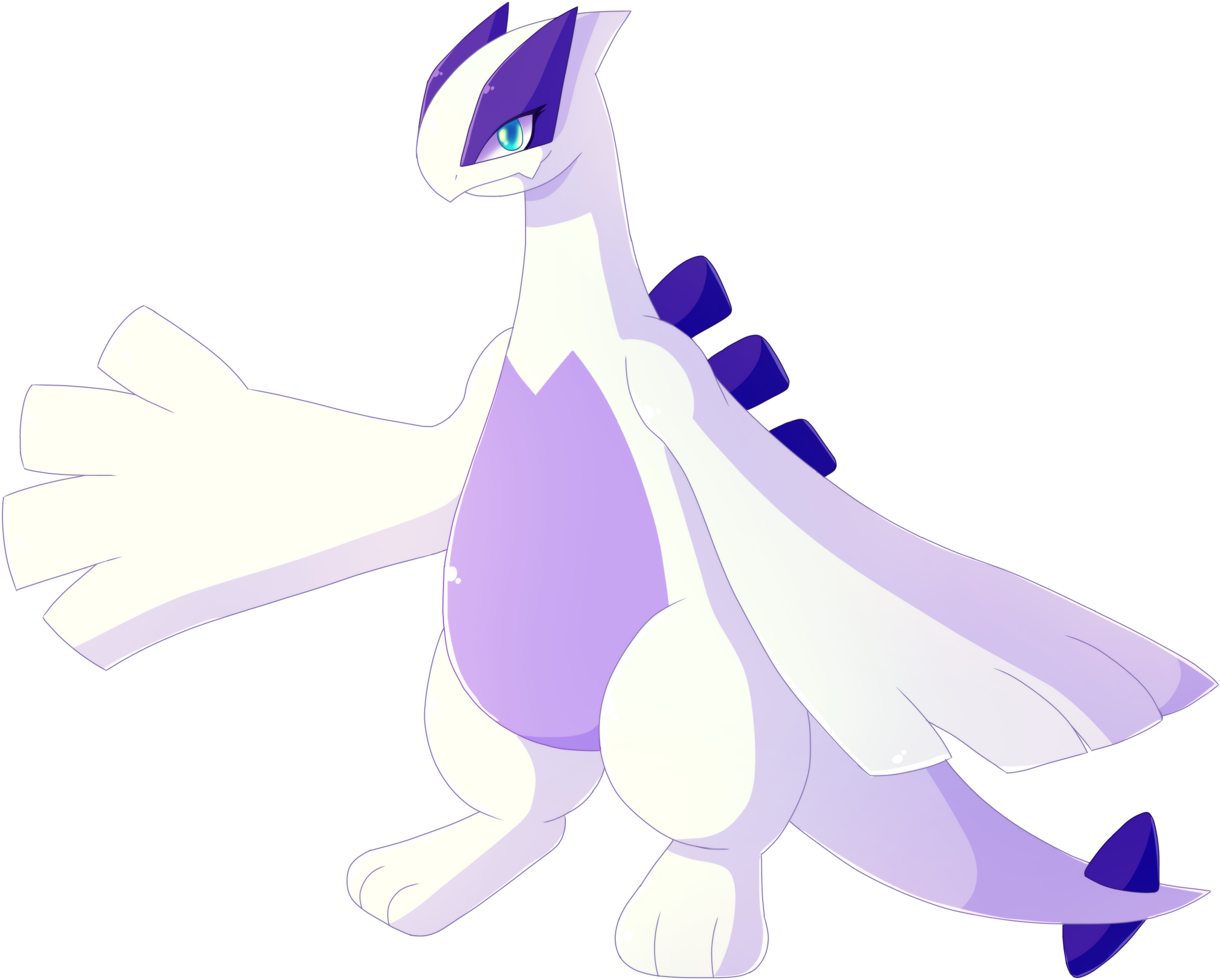 Mura The Lugia - Illustration (2636x2144), Png Download