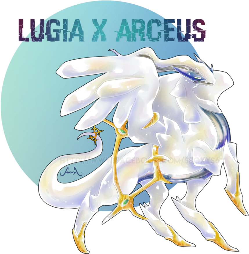 X Arceus By Seoxys On Deviantart Fusion - Lugia Arceus (892x895), Png Download