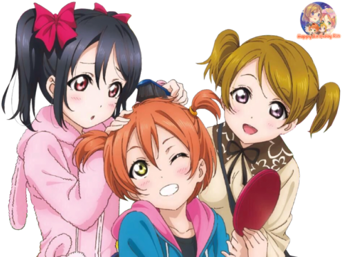 Love Live Hanayo Rin Nico (500x377), Png Download