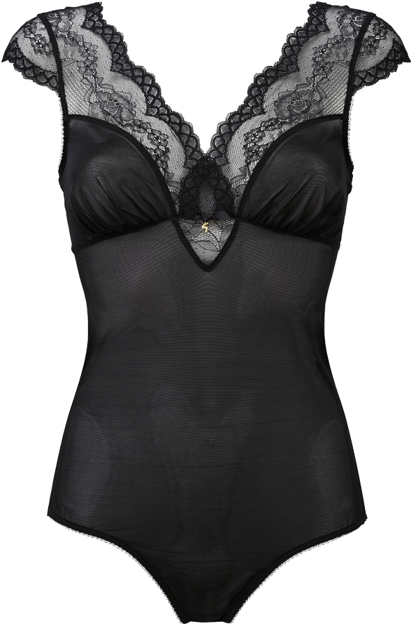 Superboost Lace Soft Body Black - Lingerie Top (800x1000), Png Download