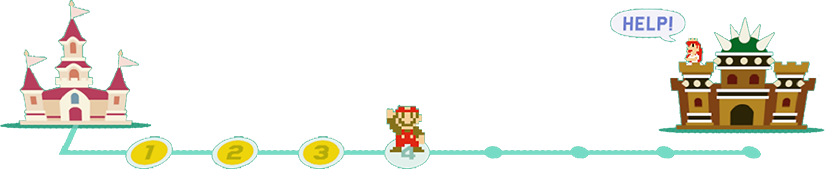 10 Mario Challenge - Mario Series (825x169), Png Download