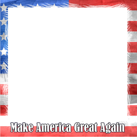 Great Again Frame - Donald Trump (480x480), Png Download
