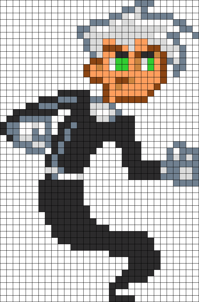 Danny Phantom 2 Perler Bead Pattern / Bead Sprite - Danny Phantom Pixel Art (652x988), Png Download