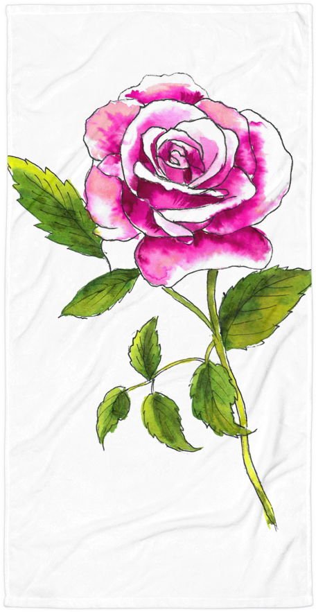 Pink Rose Towel - Hybrid Tea Rose (1000x1000), Png Download