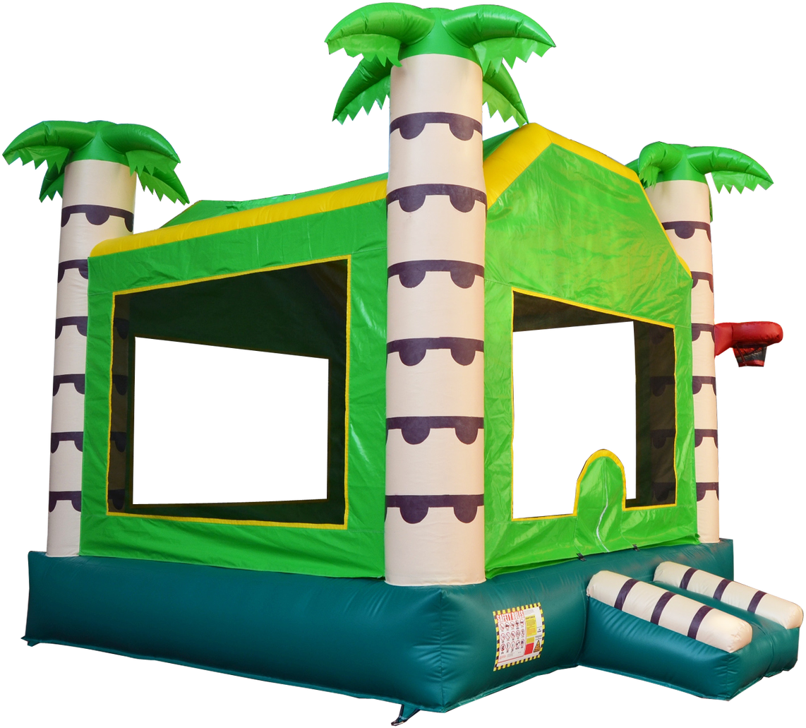 15′ X 15′ Tropical Bounce House - Inflatable (1280x1152), Png Download