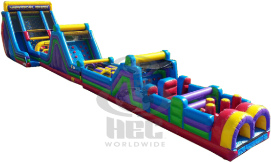 Ultimate Obstacle Course Combo - 100 Ft Inflatable Obstacle Course (600x600), Png Download