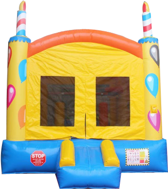 13'x13′ Birthday Cake Bounce House - Inflatable (434x433), Png Download