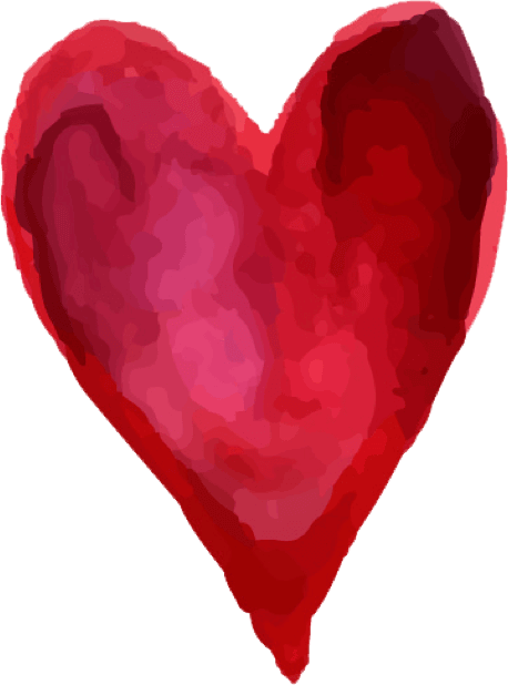 Beautiful Watercolor Heart Stickers Messages Sticker-11 - Watercolor Painting (458x618), Png Download