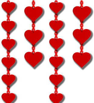 Hearts, Red Hearts, Love, Red, Png Image - T Love I Name Status (420x340), Png Download