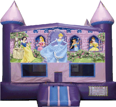 Disney Princess Bounce House - Disney (483x443), Png Download