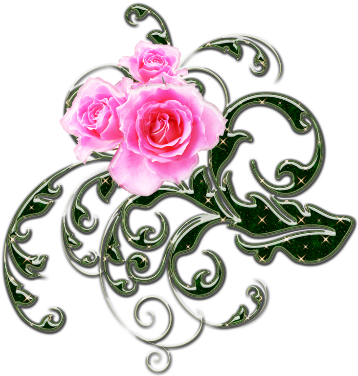 Banner Free Download Pink Roses And Green Png By Melissa - Marcos Para Tarjetas De 15 (900x900), Png Download