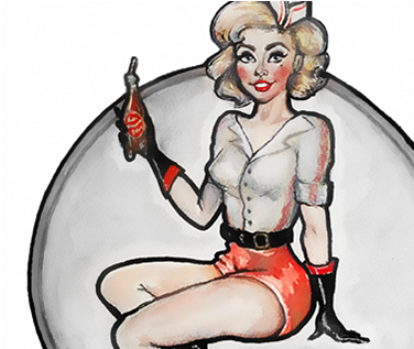 Cola Girl Nuka Fallout (404x316), Png Download