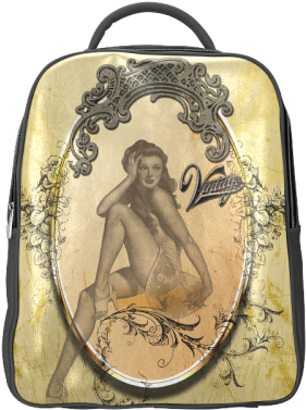 Vintage, Wonderful Pin Up Girl Popular Backpack - Pin Up (500x500), Png Download