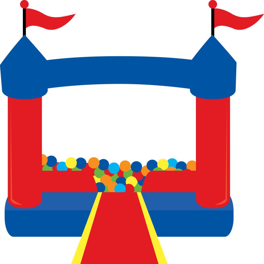 Moon - Bounce - Bouncy House Clipart Png (900x901), Png Download