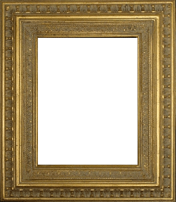 #119 Gold - Antique Gold Frame (348x400), Png Download