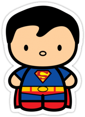 The Man Of Steel - Stickers De Super Heroes (400x400), Png Download