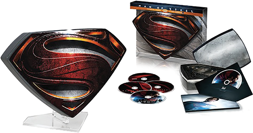 Man Of Steel - Man Of Steel 3d (2013) - (édition Limitée, Blu-ray (550x480), Png Download