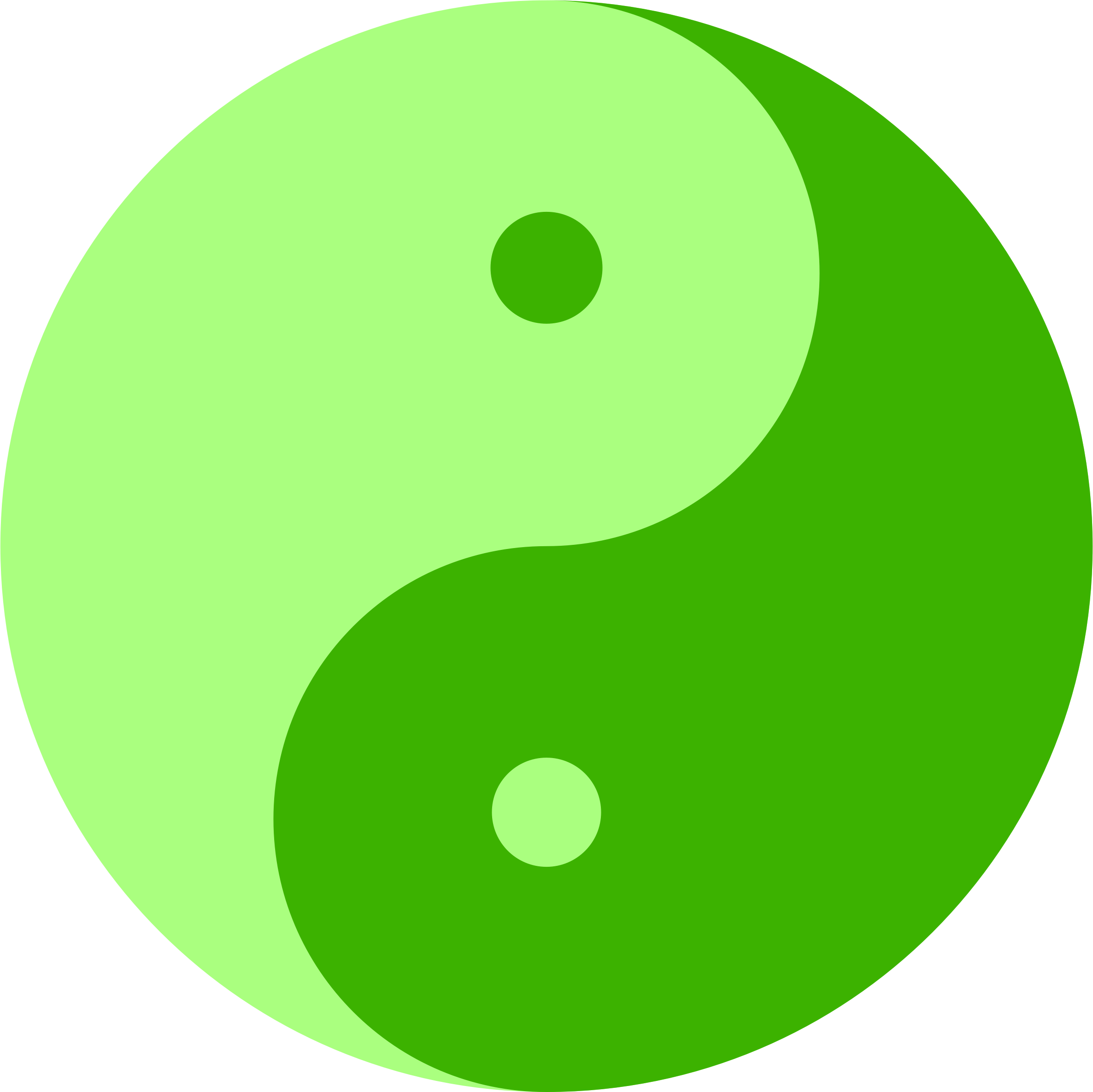 This Free Icons Png Design Of Green Ying And Yang (2372x2371), Png Download