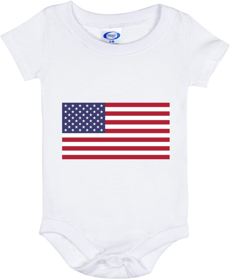 Usa Flag Baby Onesie 6 Month - Remembering 9 11 In 2018 (1155x1155), Png Download