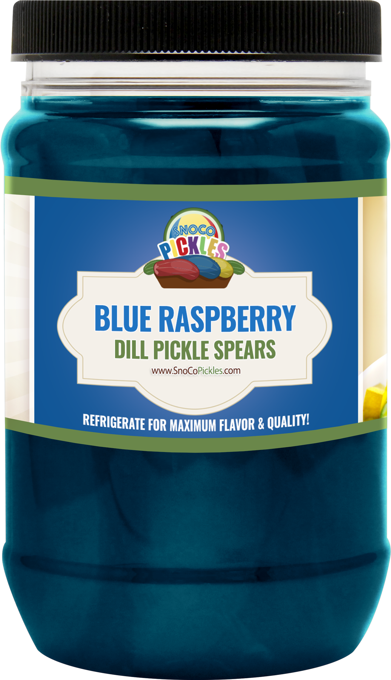 17oz Jarblue Raspberry - Pickled Cucumber (3600x3600), Png Download