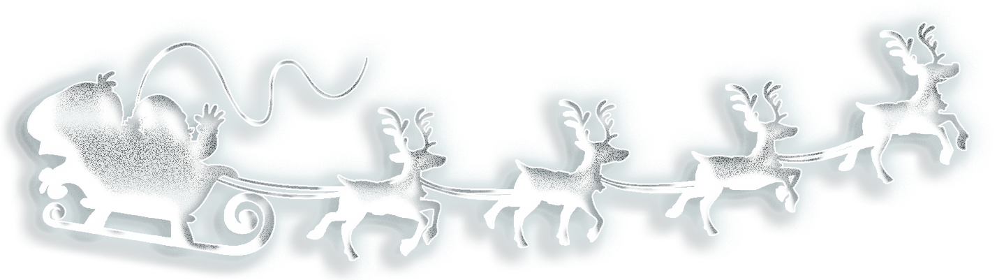 Free Ice Border Png - Santa And Sleigh Black Background (1428x401), Png Download